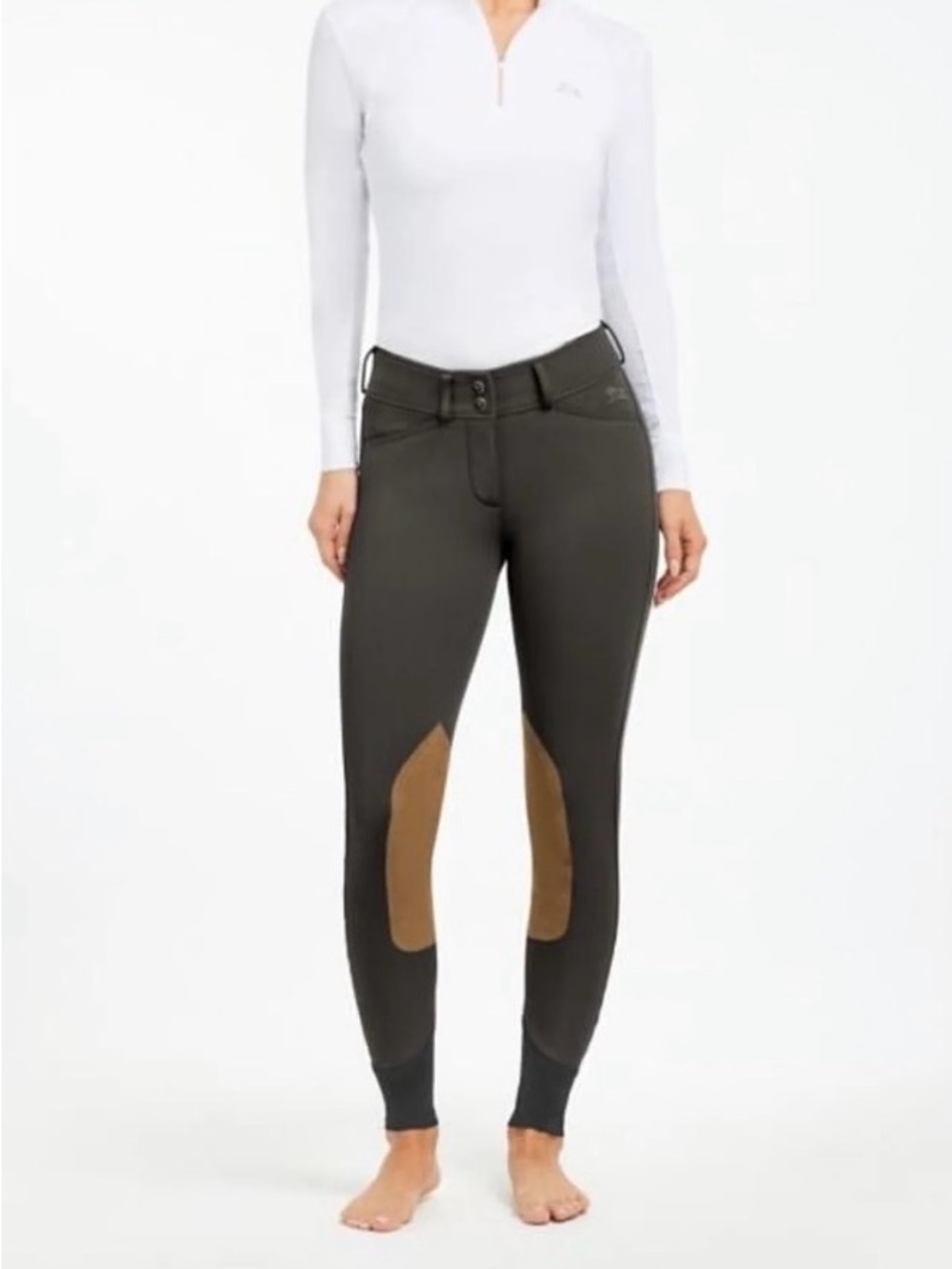 Women's RJ Classics Grey Knee Patch Riding Breeches - 28R